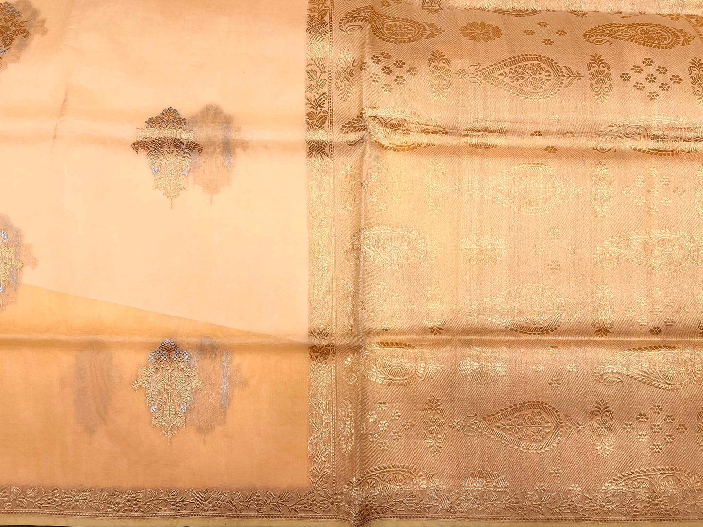 Kora Silk Banarasi with Mughal Boota