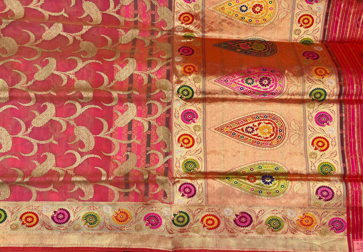 Kora Silk with Kashmiri Design