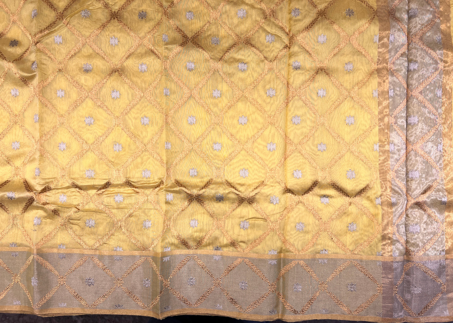 Mango Silk with Eknaliya Jaal