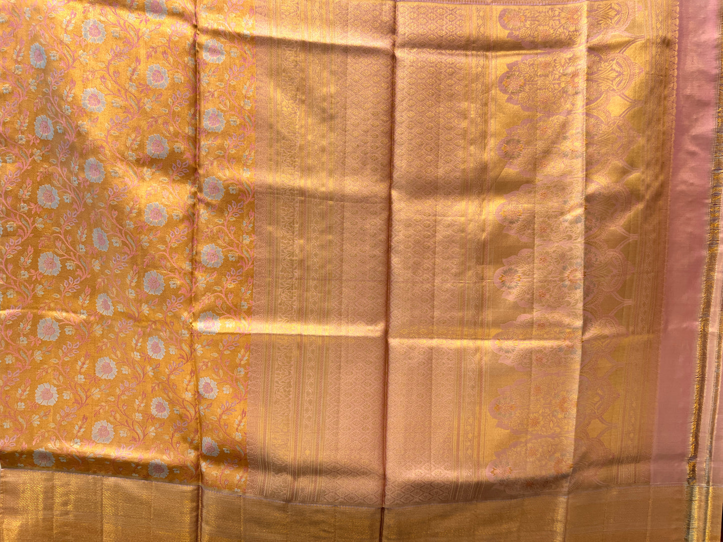 Rose Gold Tissue Kanjeevaram