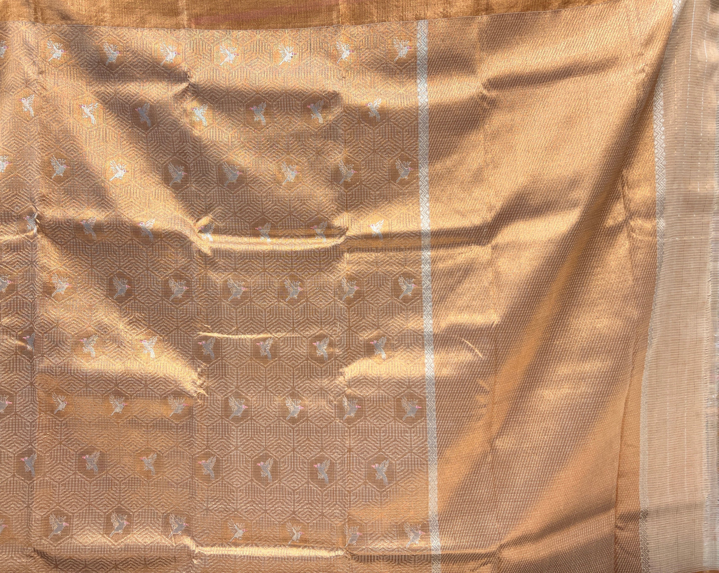 Real Zari Kota Saree with Jamavaar Design