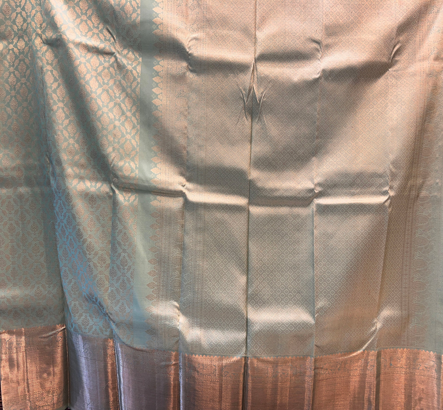 Pastel Sea Green Kanjeevaram