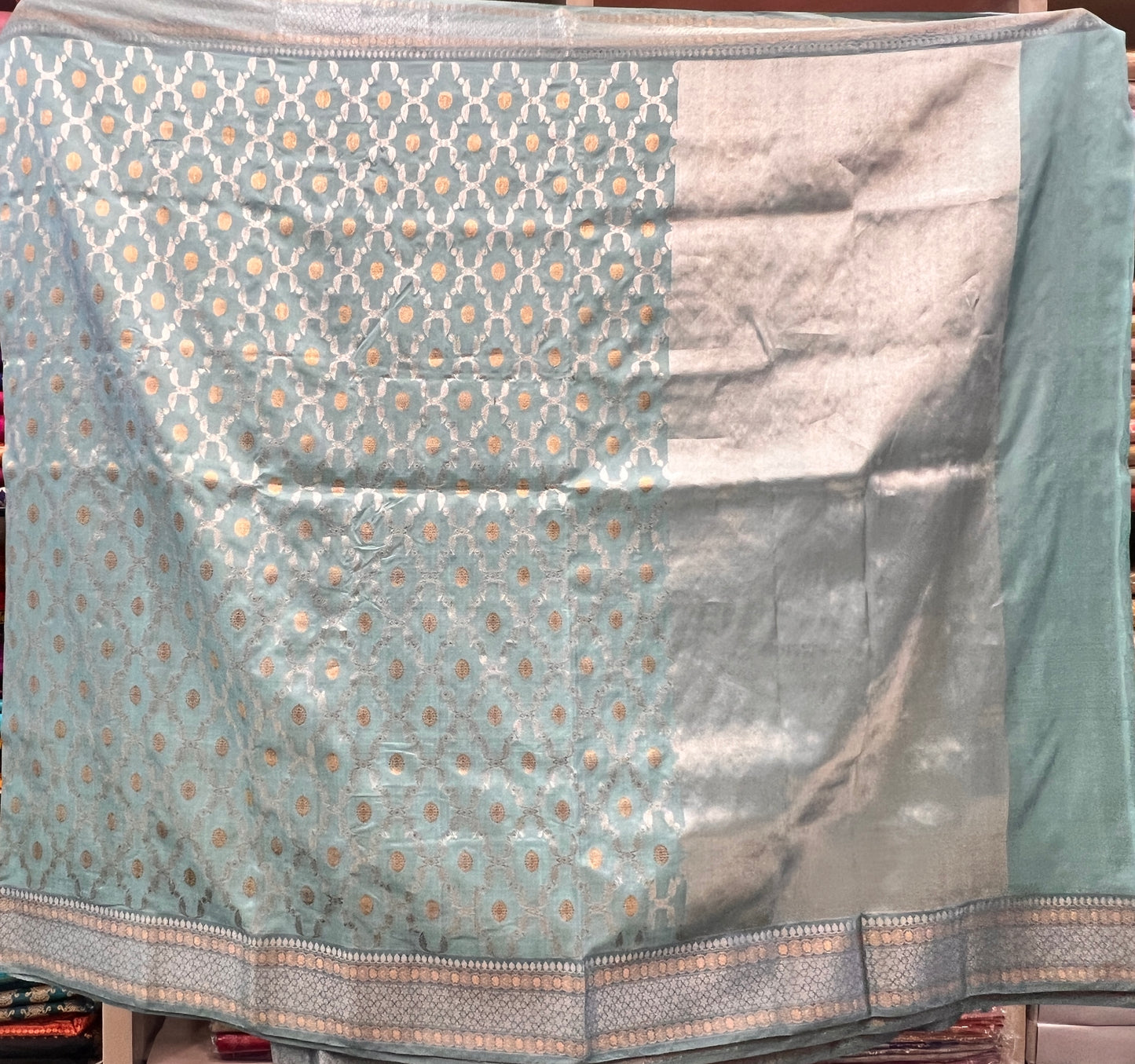 Powder Blue Chanderi Silk