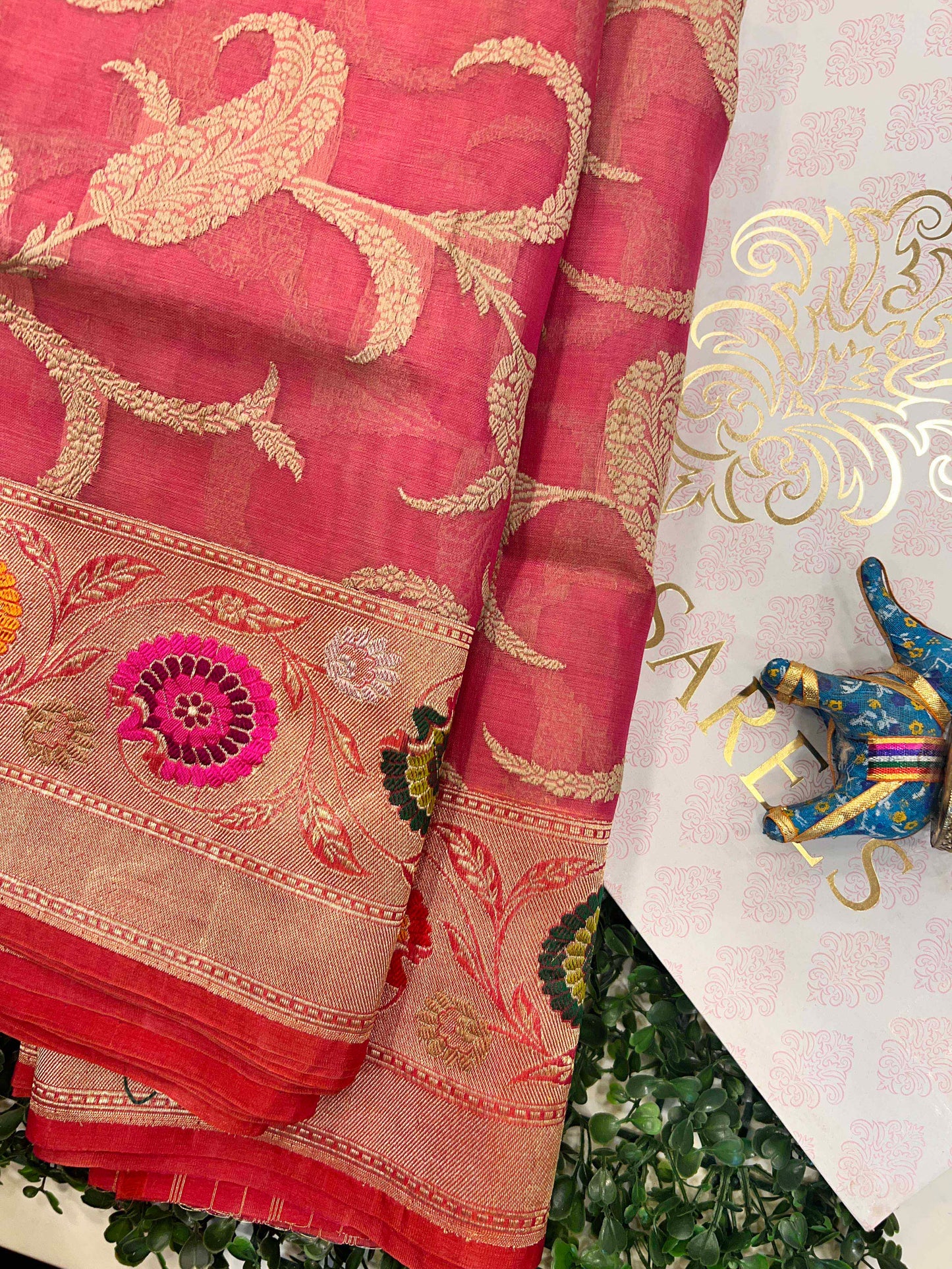 Kora Silk with Kashmiri Design