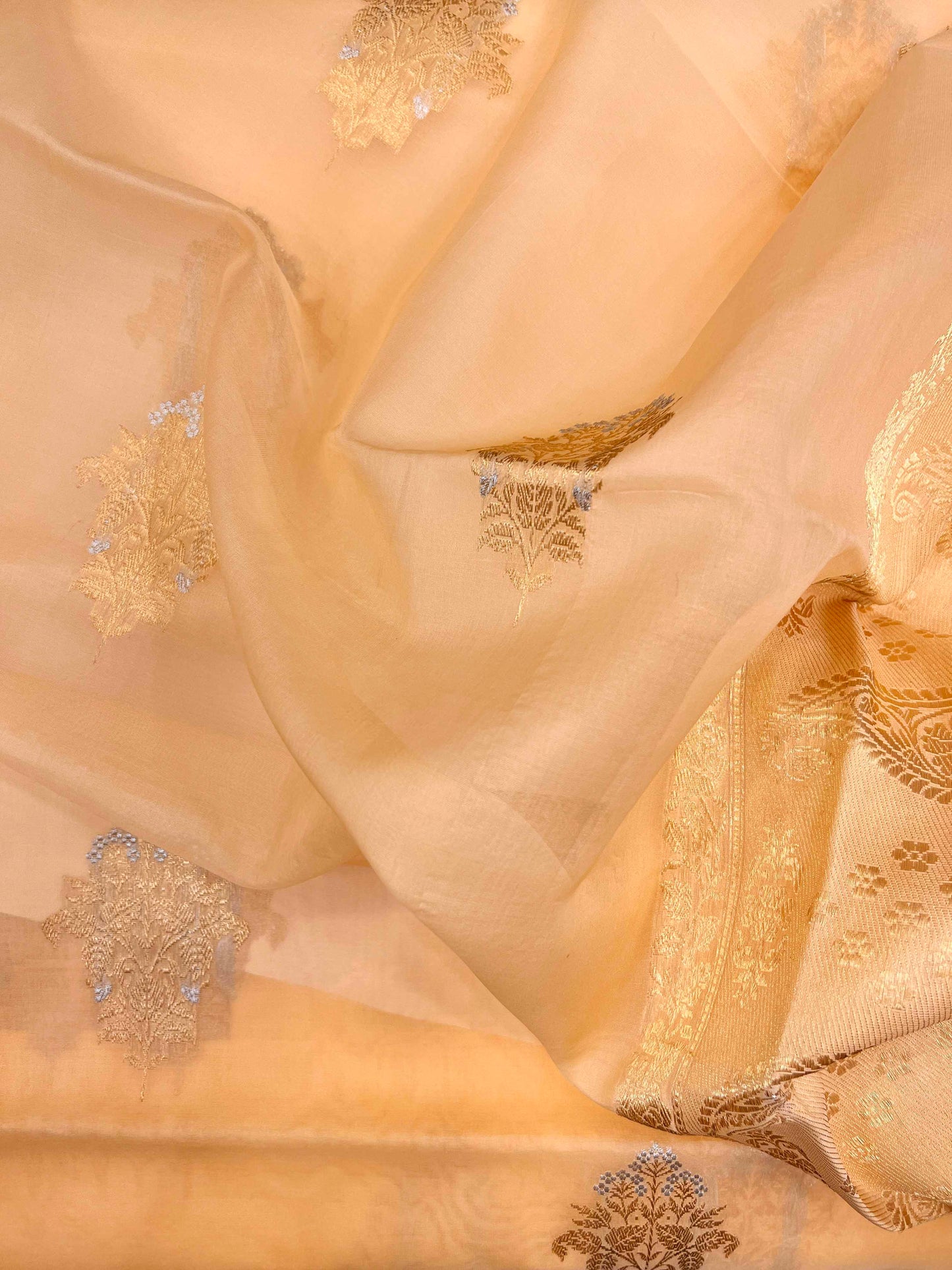 Kora Silk Banarasi with Mughal Boota