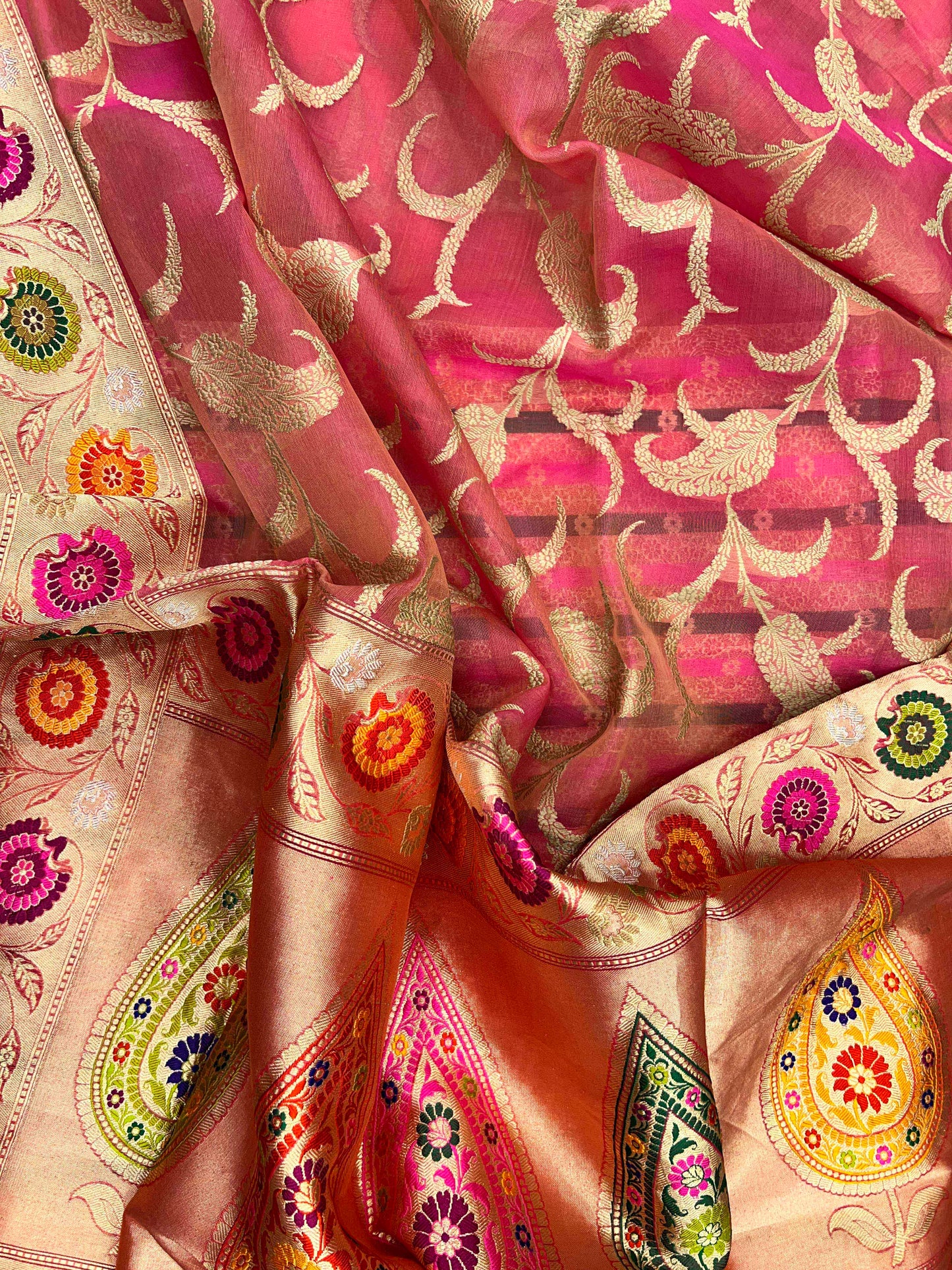 Kora Silk with Kashmiri Design