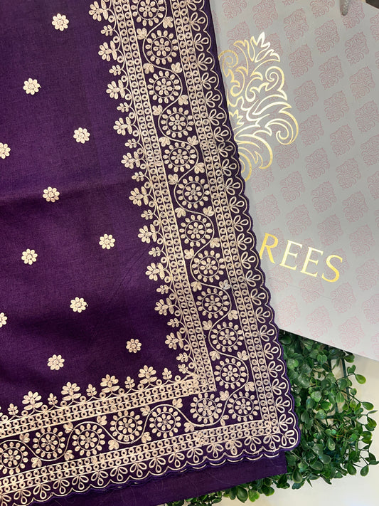 Tussar with Zari Taar