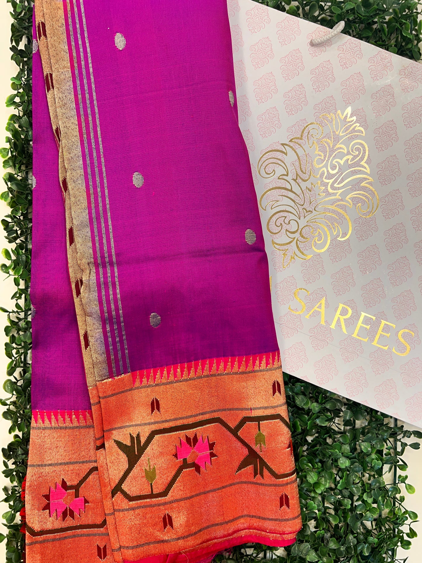 Purple Ashavalli Paithani