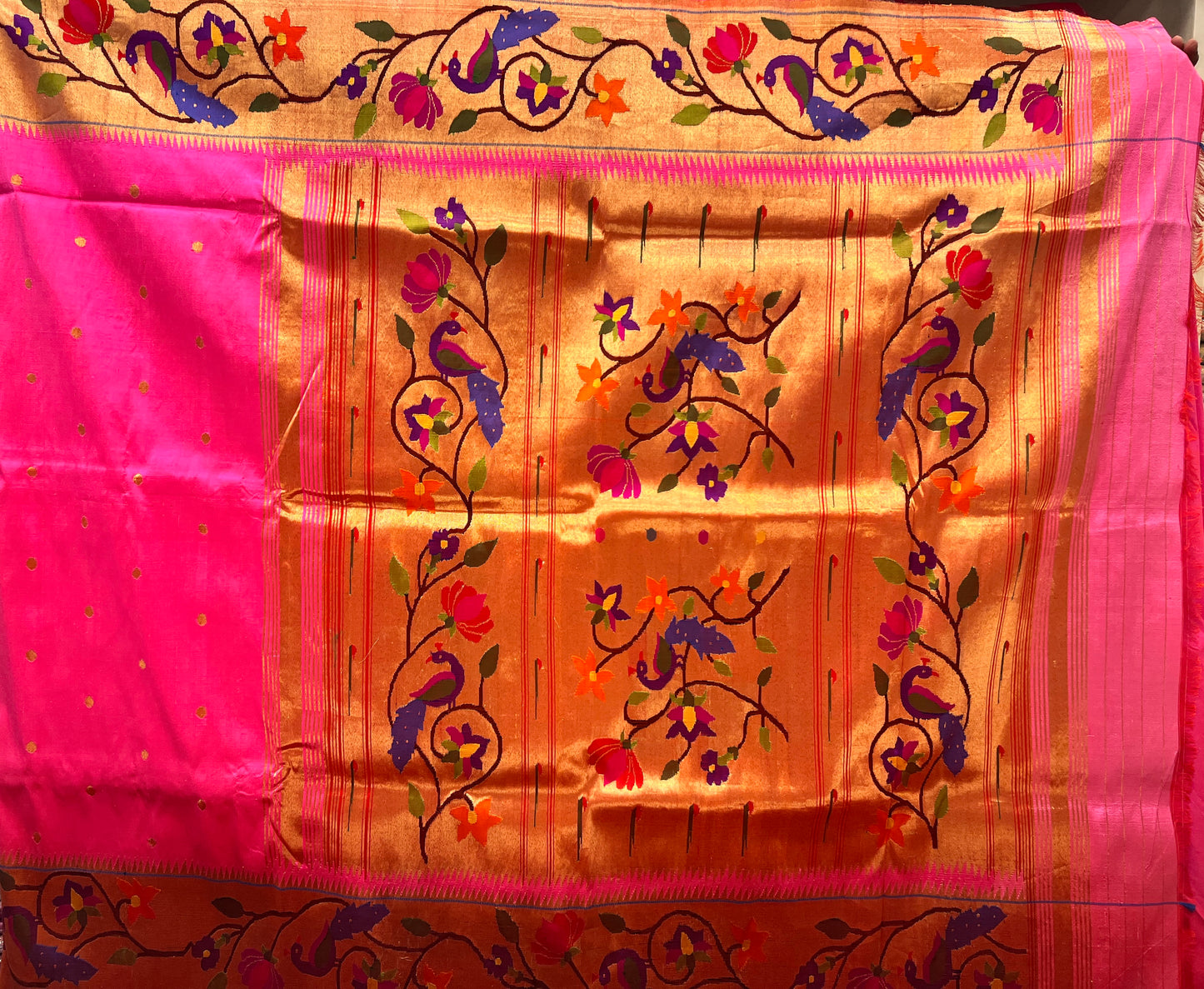 Fuchsia Pink Paithani