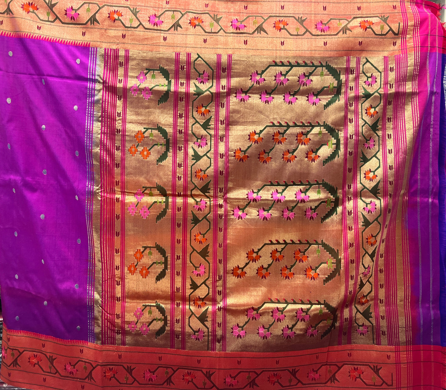 Purple Ashavalli Paithani
