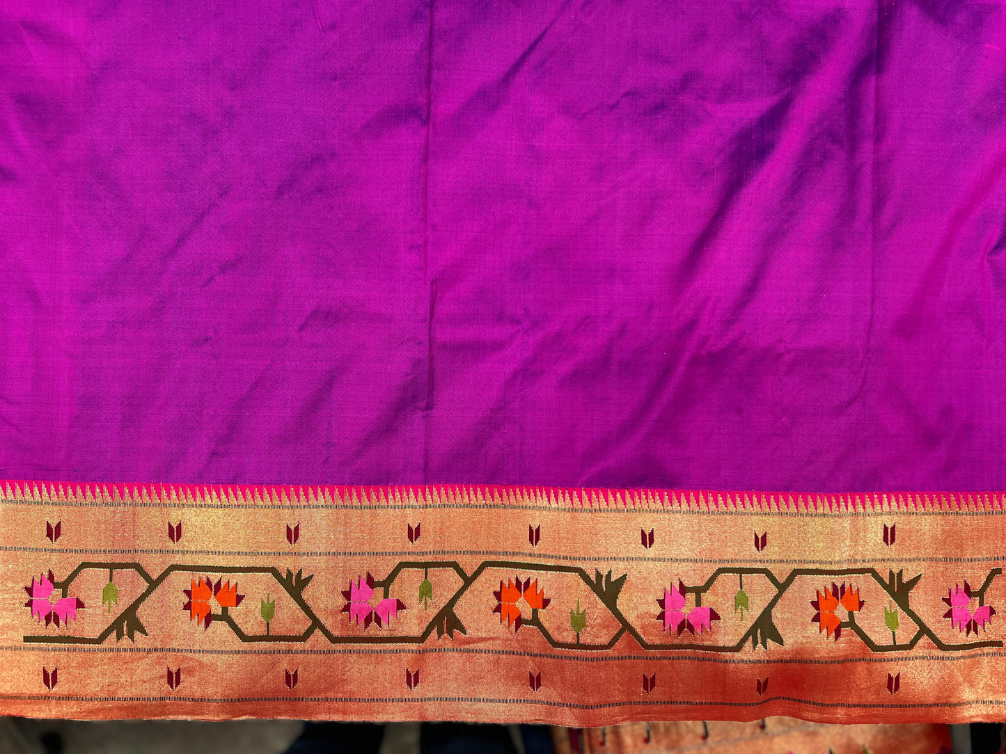 Purple Ashavalli Paithani