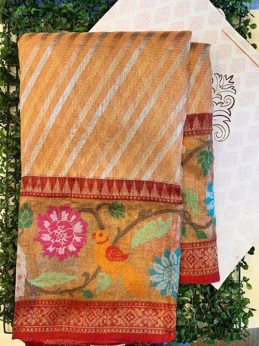 Real Zari Kota with Paithani