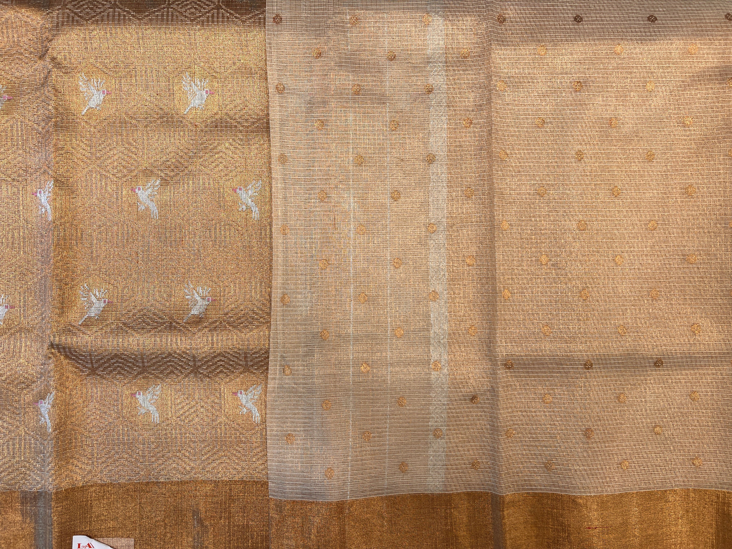 Real Zari Kota Saree with Jamavaar Design