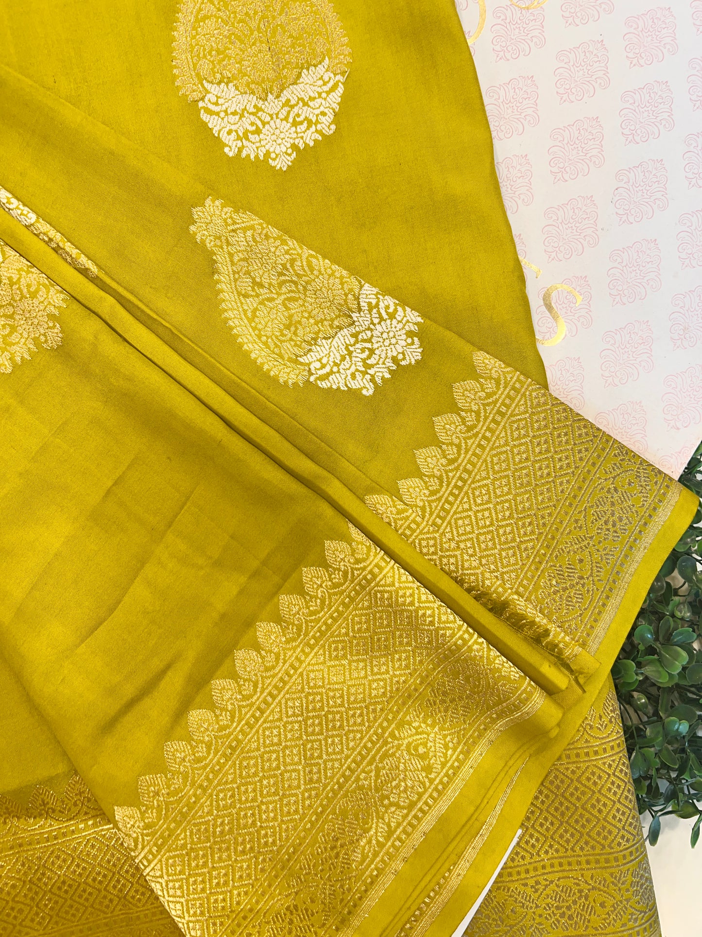 Lime Green Banarasi