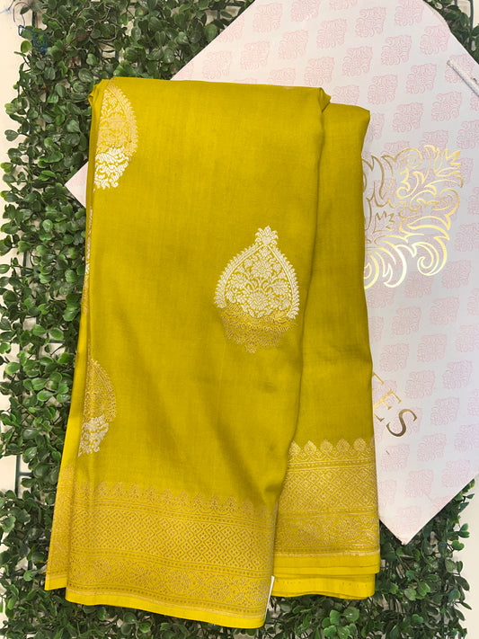 Lime Green Banarasi