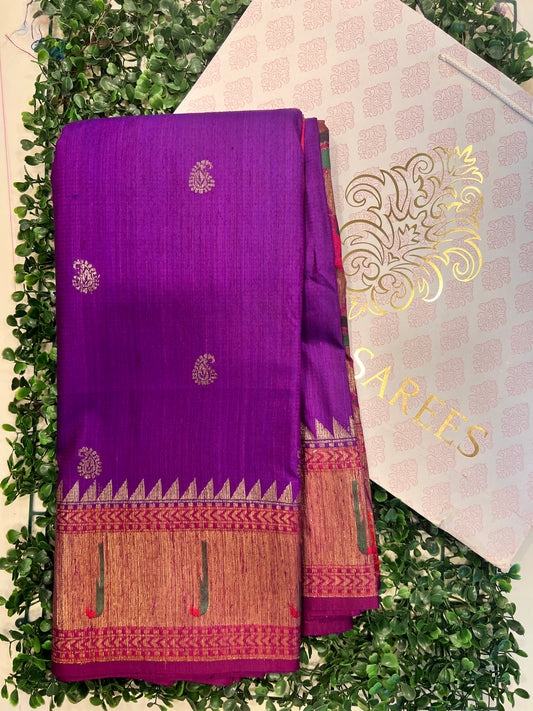 Tussar Banarasi with Paithani Border