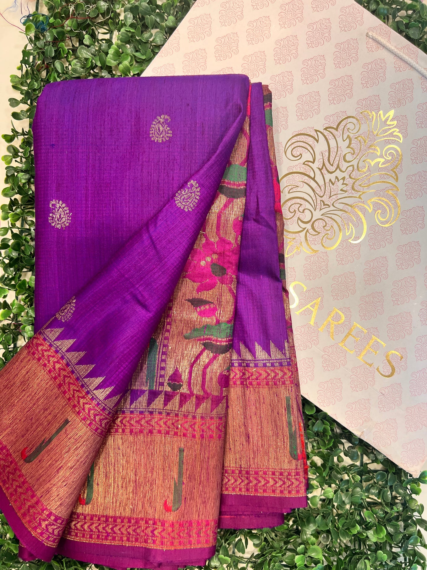 Tussar Banarasi with Paithani Border