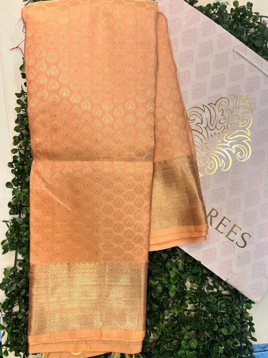 Pastel Peach Kanjeevaram