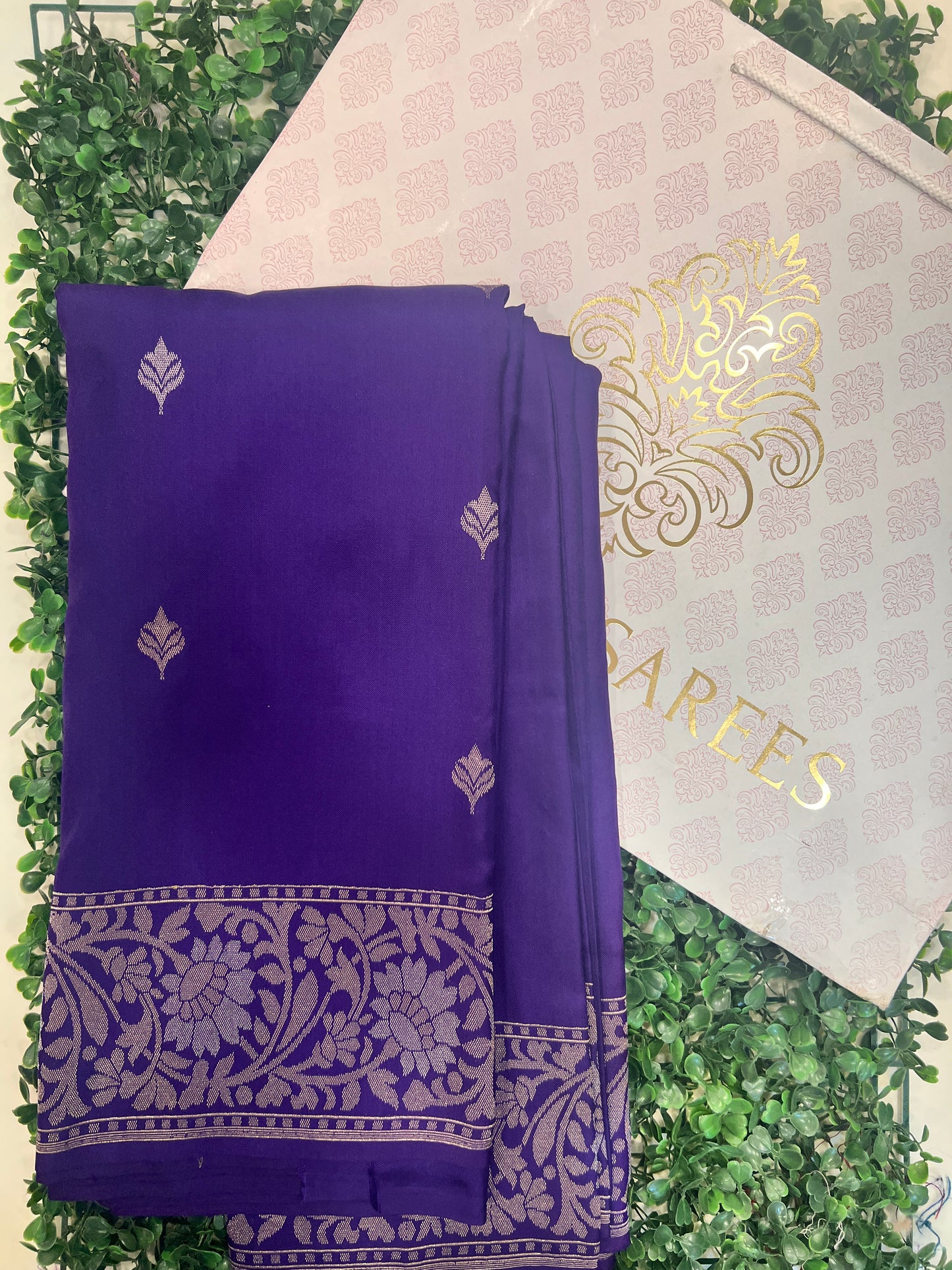 Purple Jamdani Silk