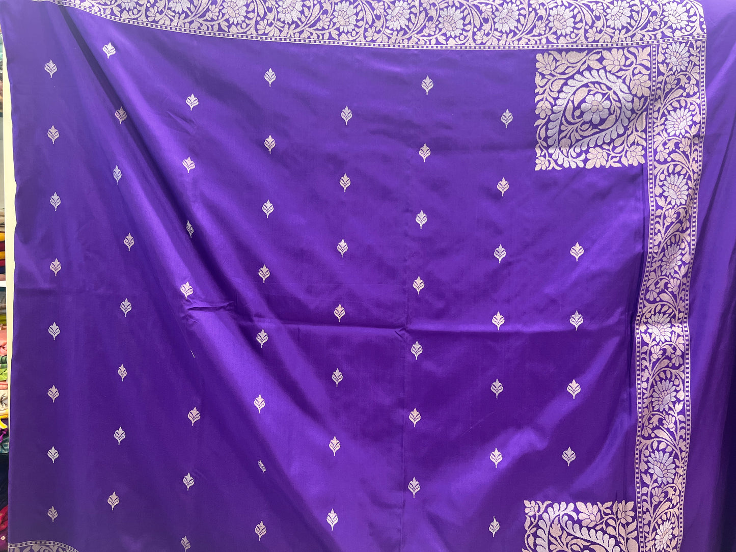 Purple Jamdani Silk