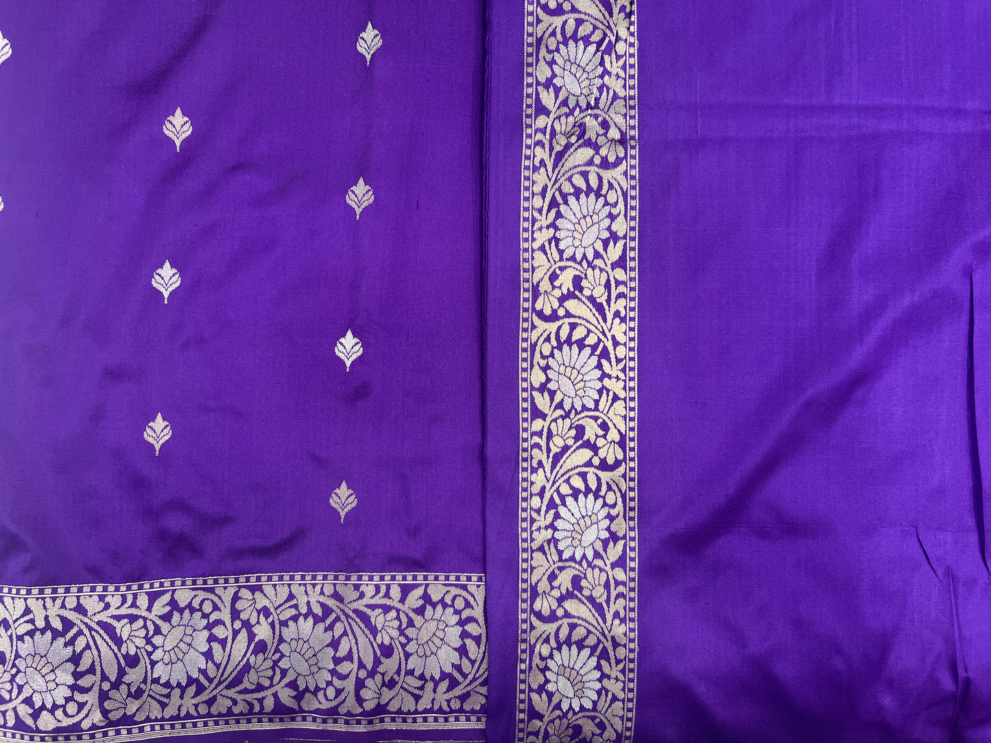Purple Jamdani Silk