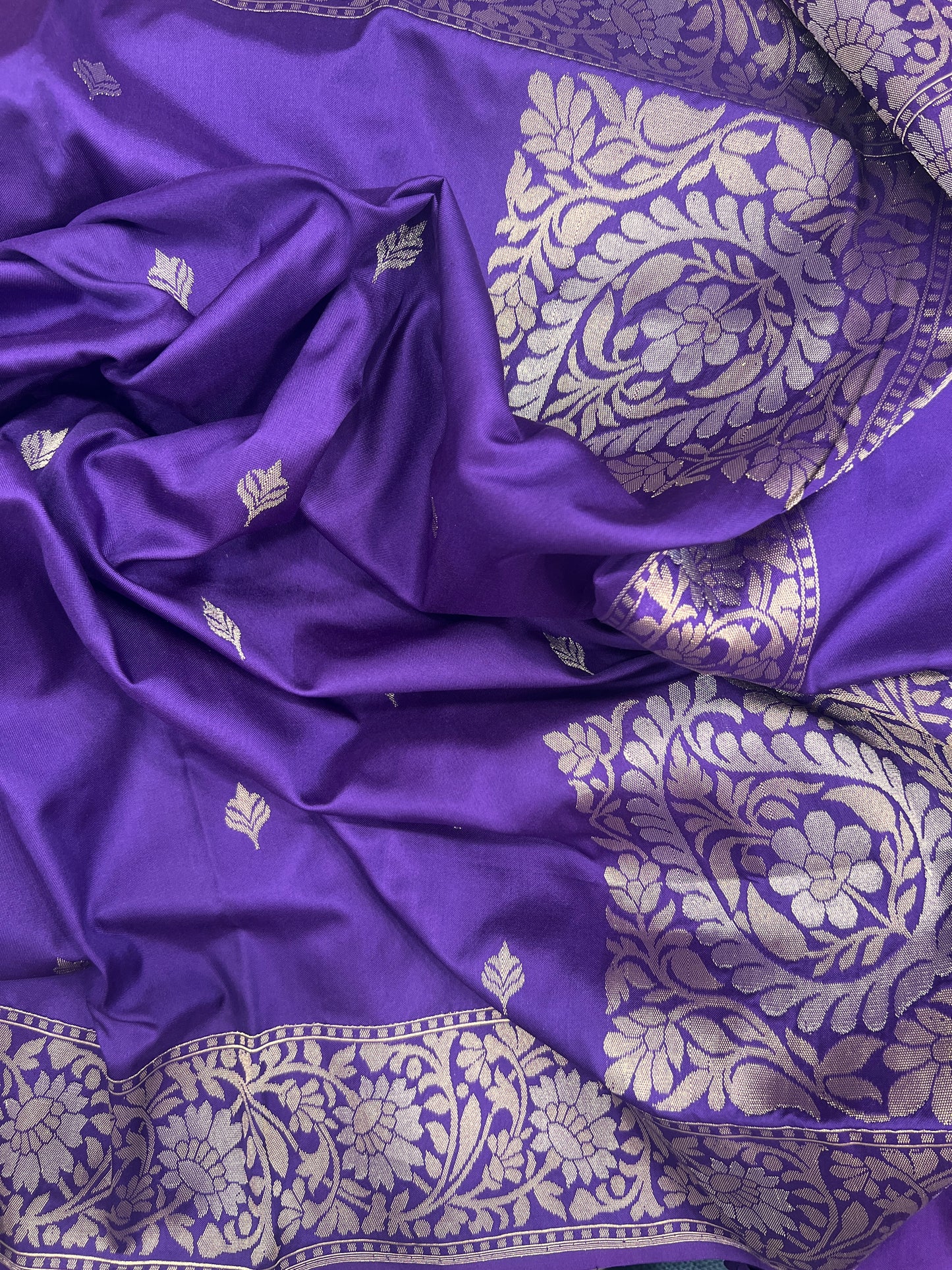 Purple Jamdani Silk