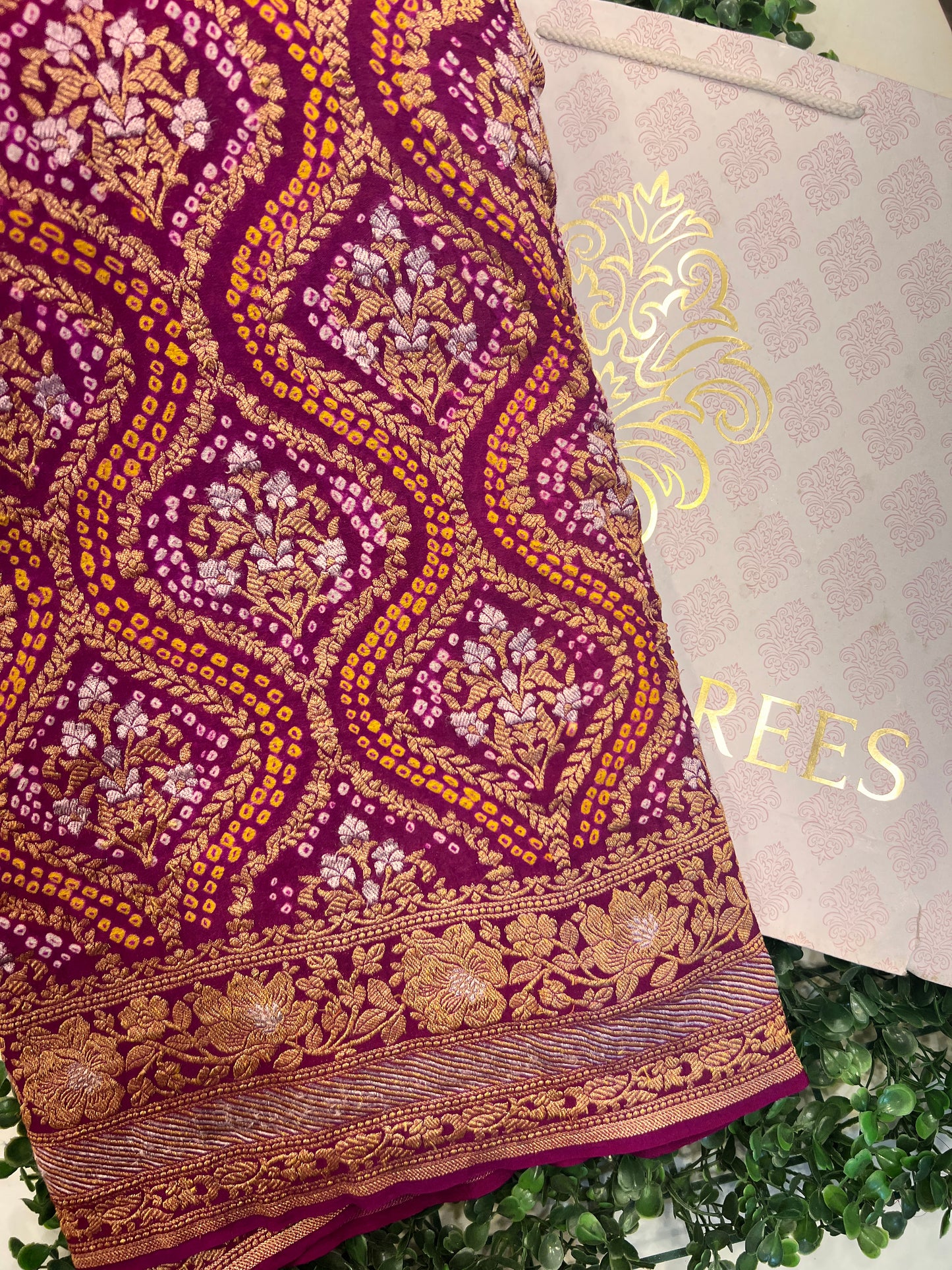 Bandhani on Georgette