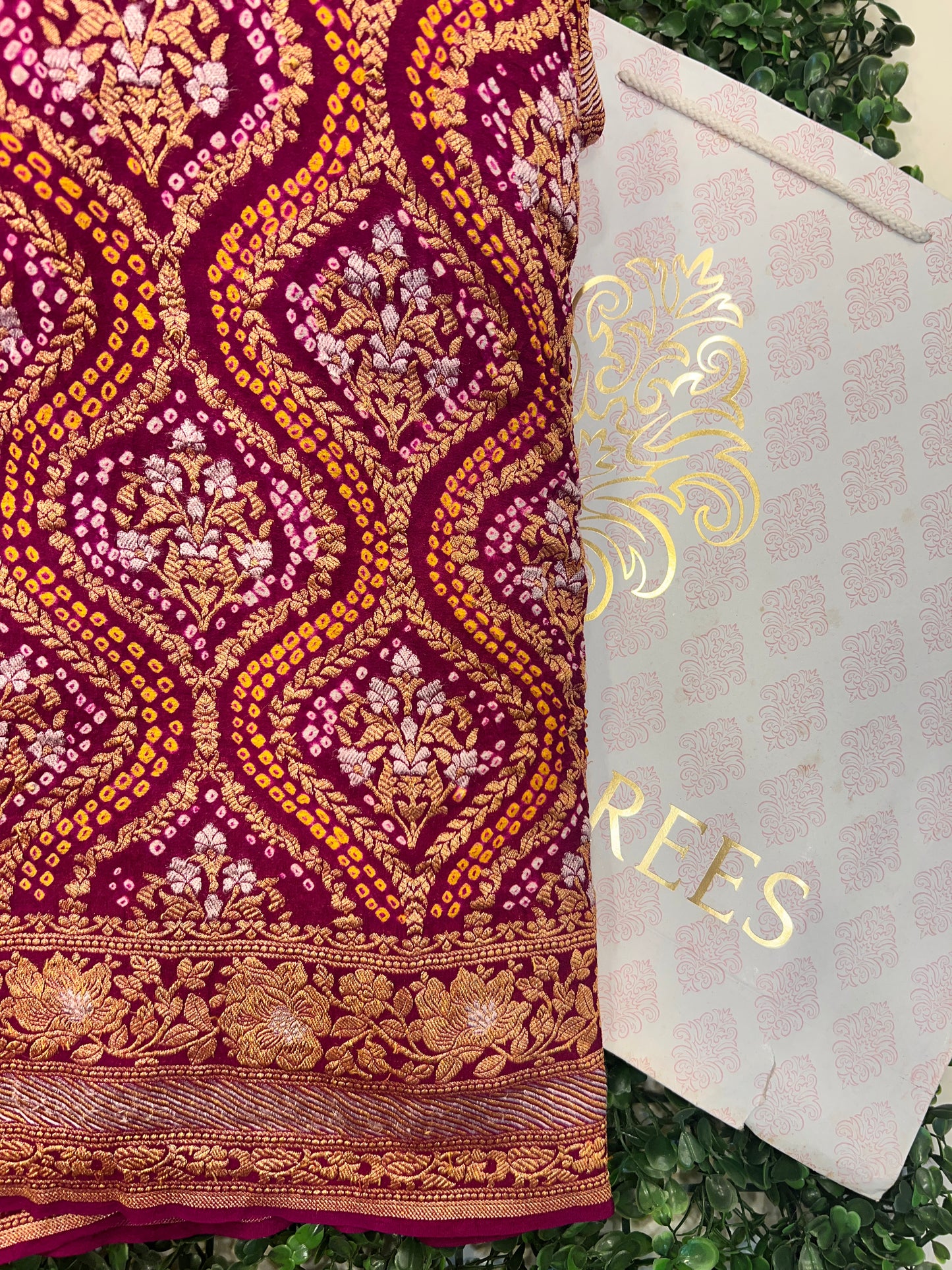 Bandhani on Georgette