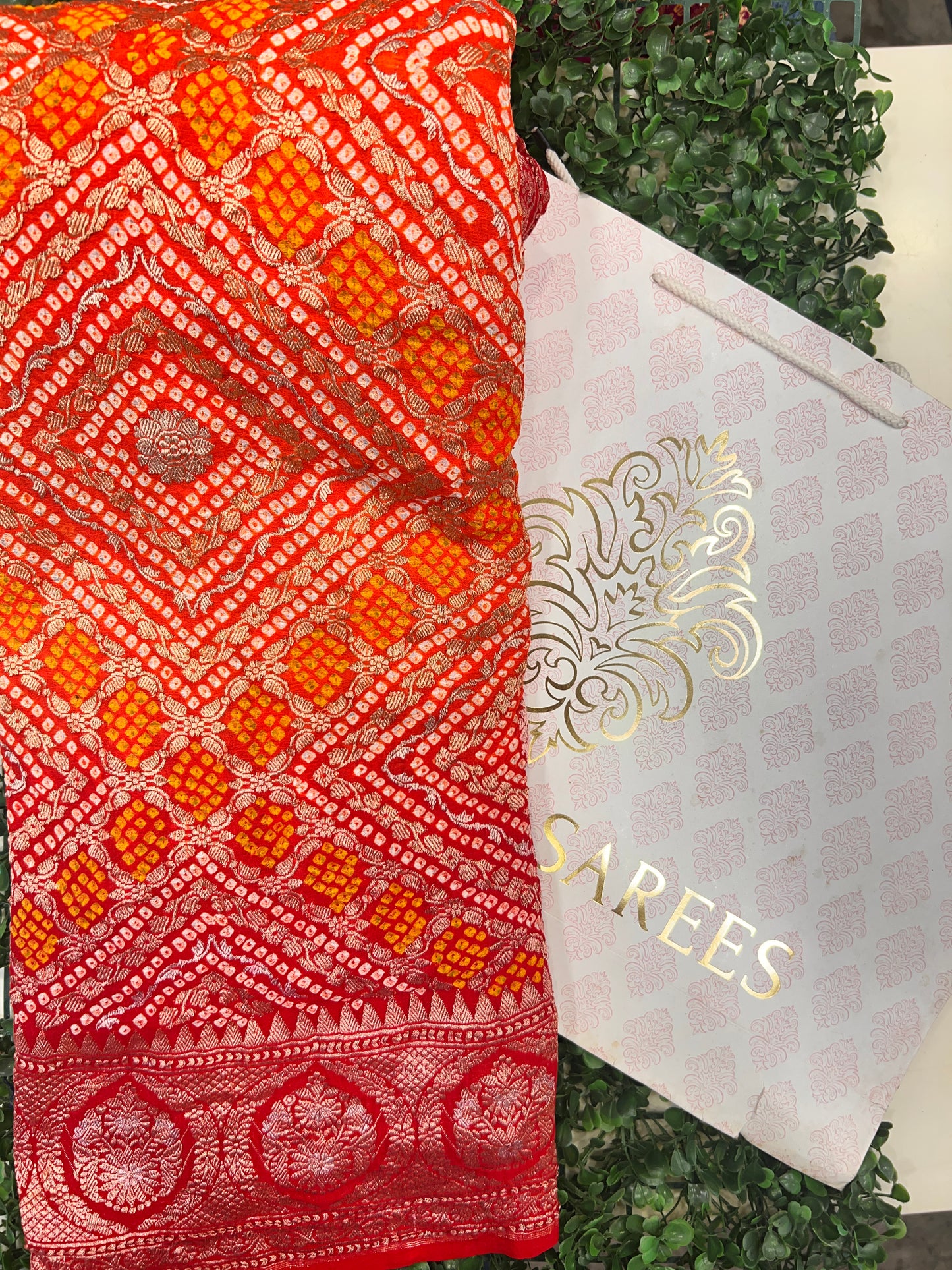 Pure Georgette Bandhani