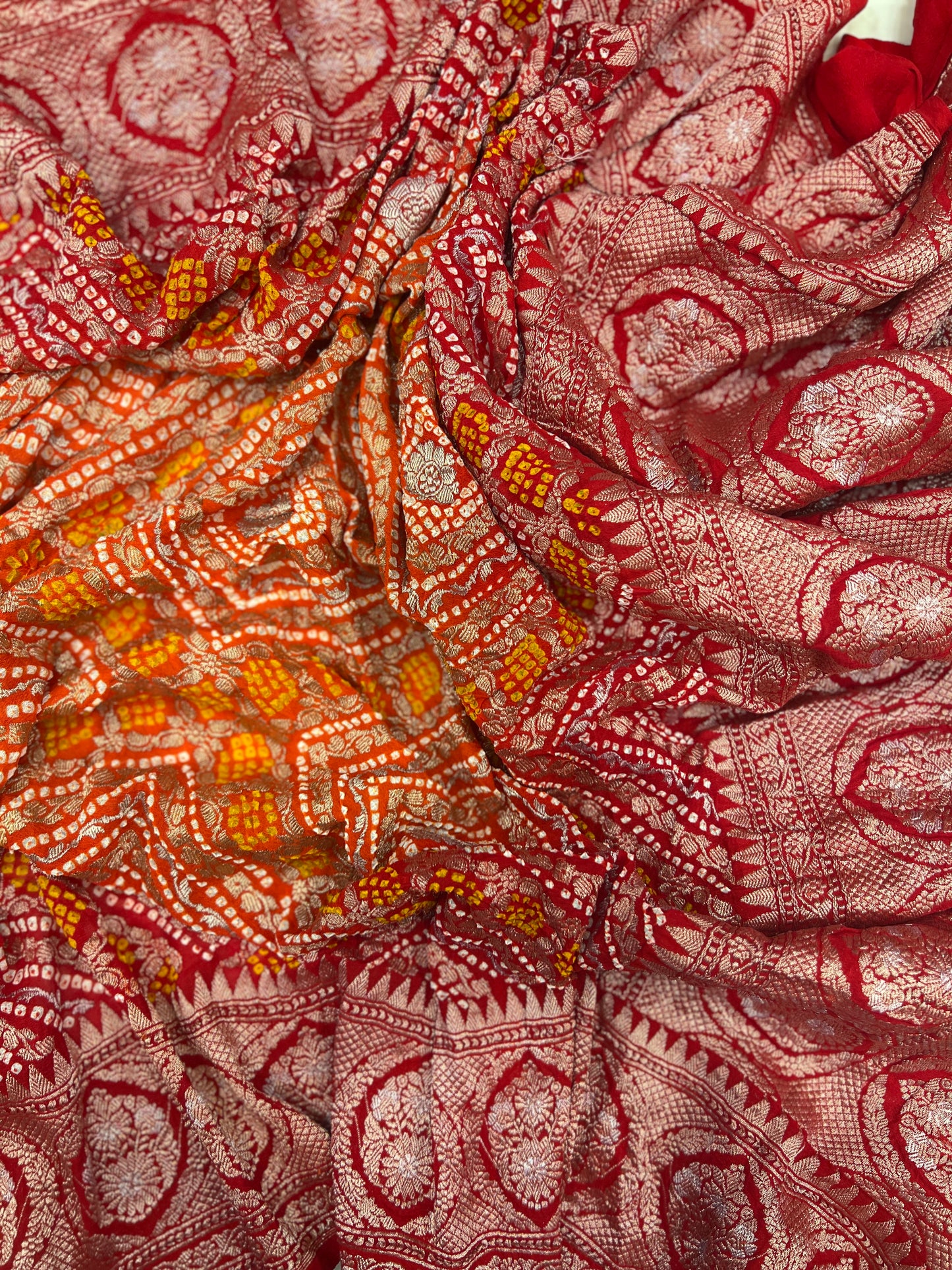 Pure Georgette Bandhani