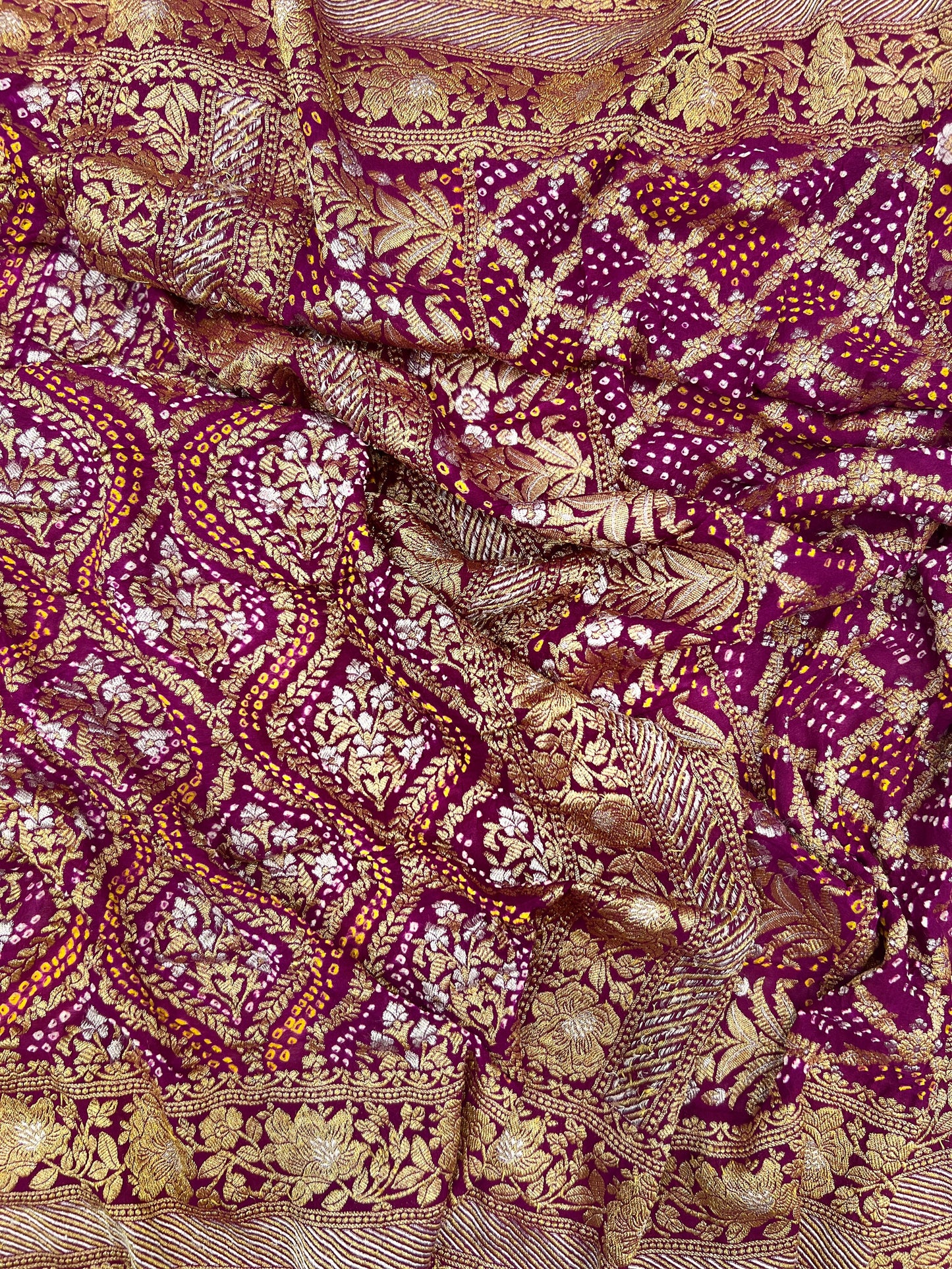 Bandhani on Georgette