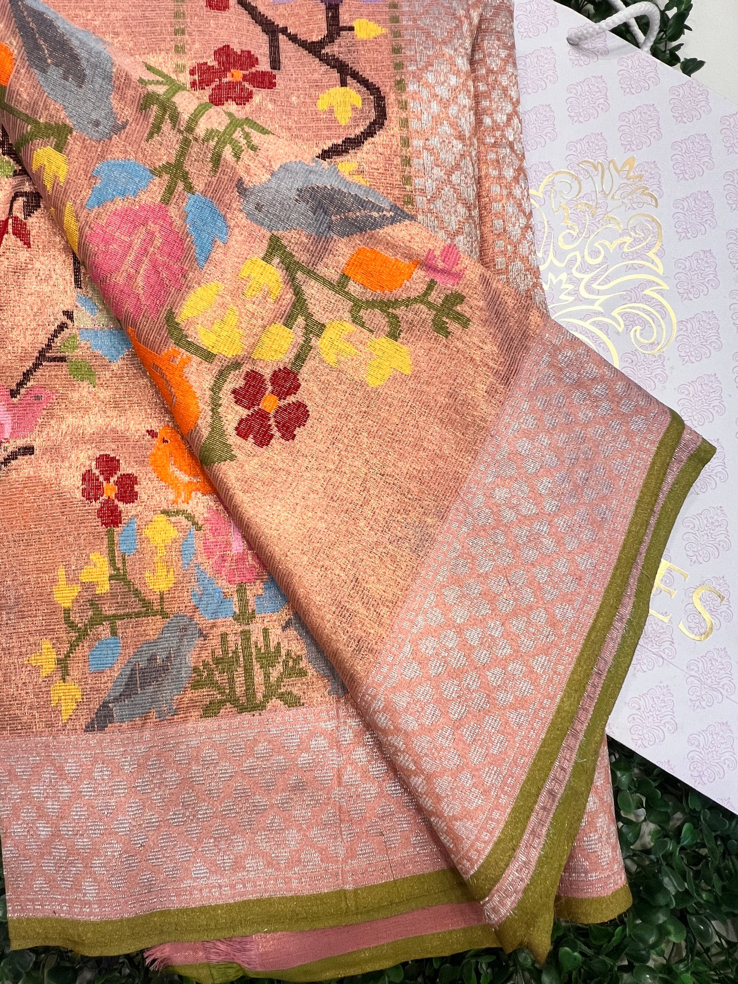 Jamdani Double Tissue Real Zari Kota
