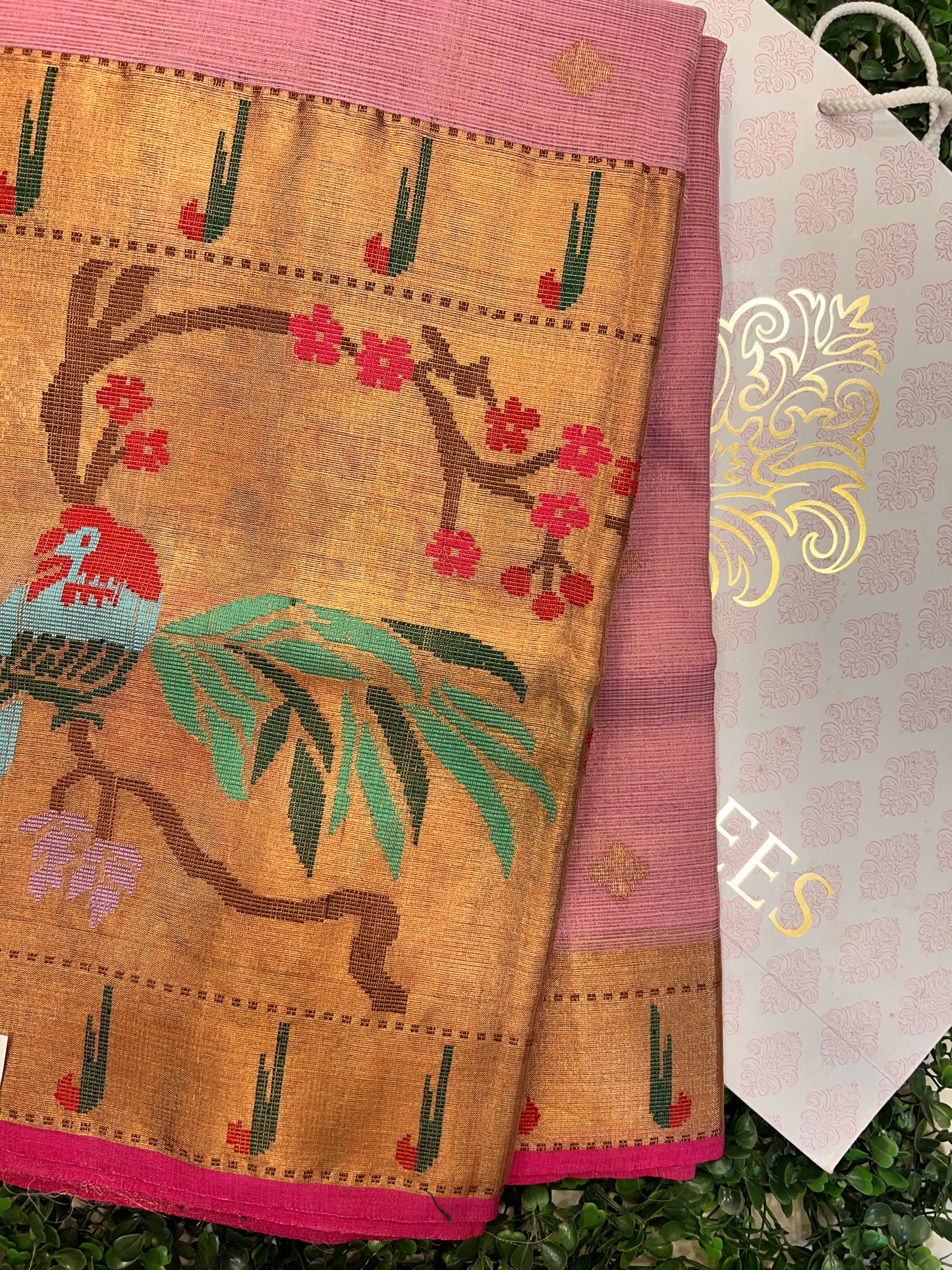 Real Zari Kota with Paithani