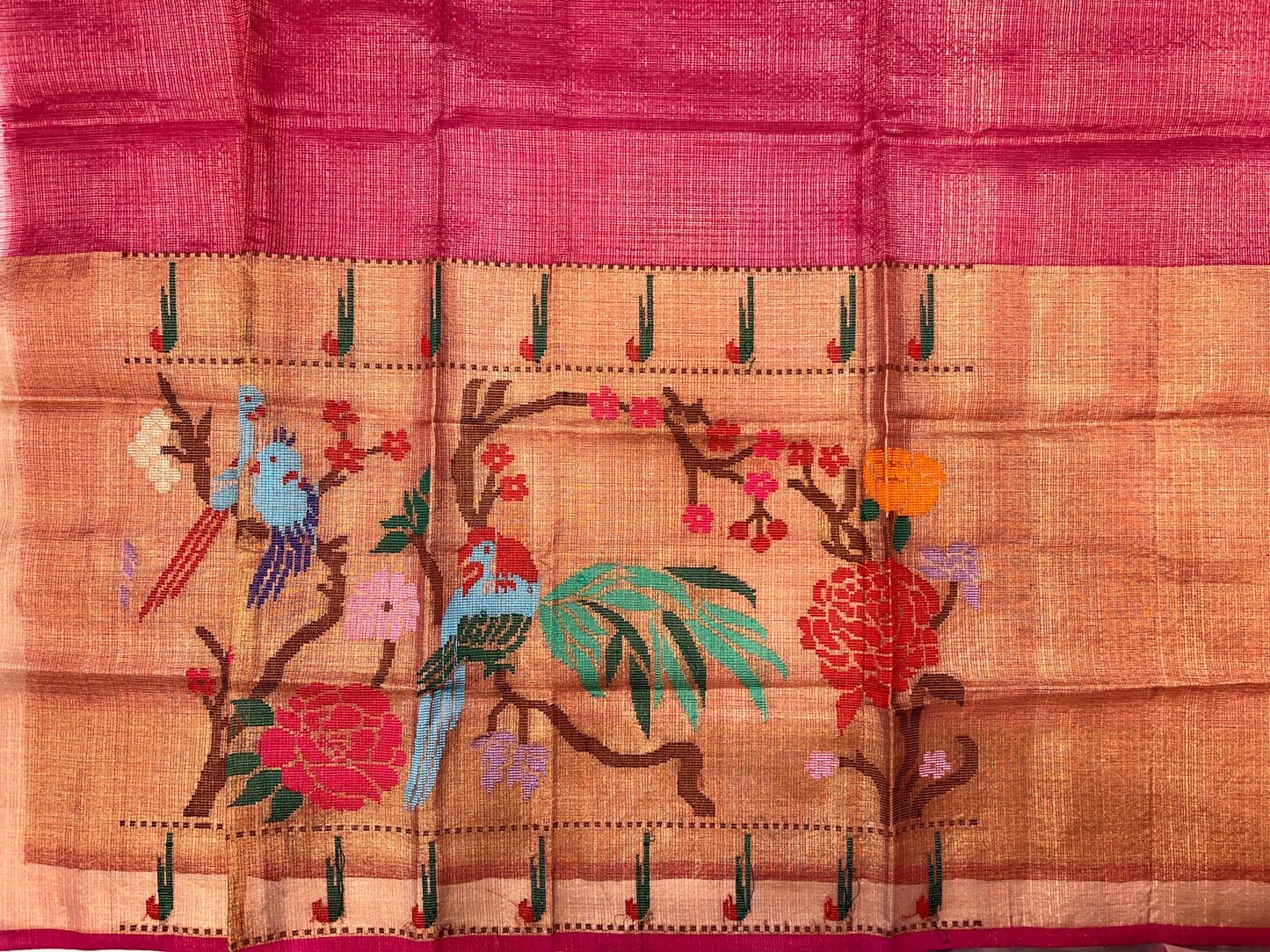 Real Zari Kota with Paithani