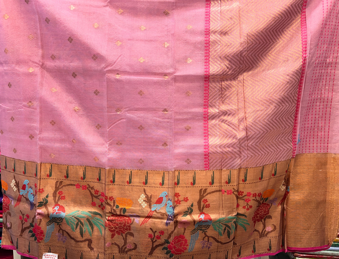 Real Zari Kota with Paithani