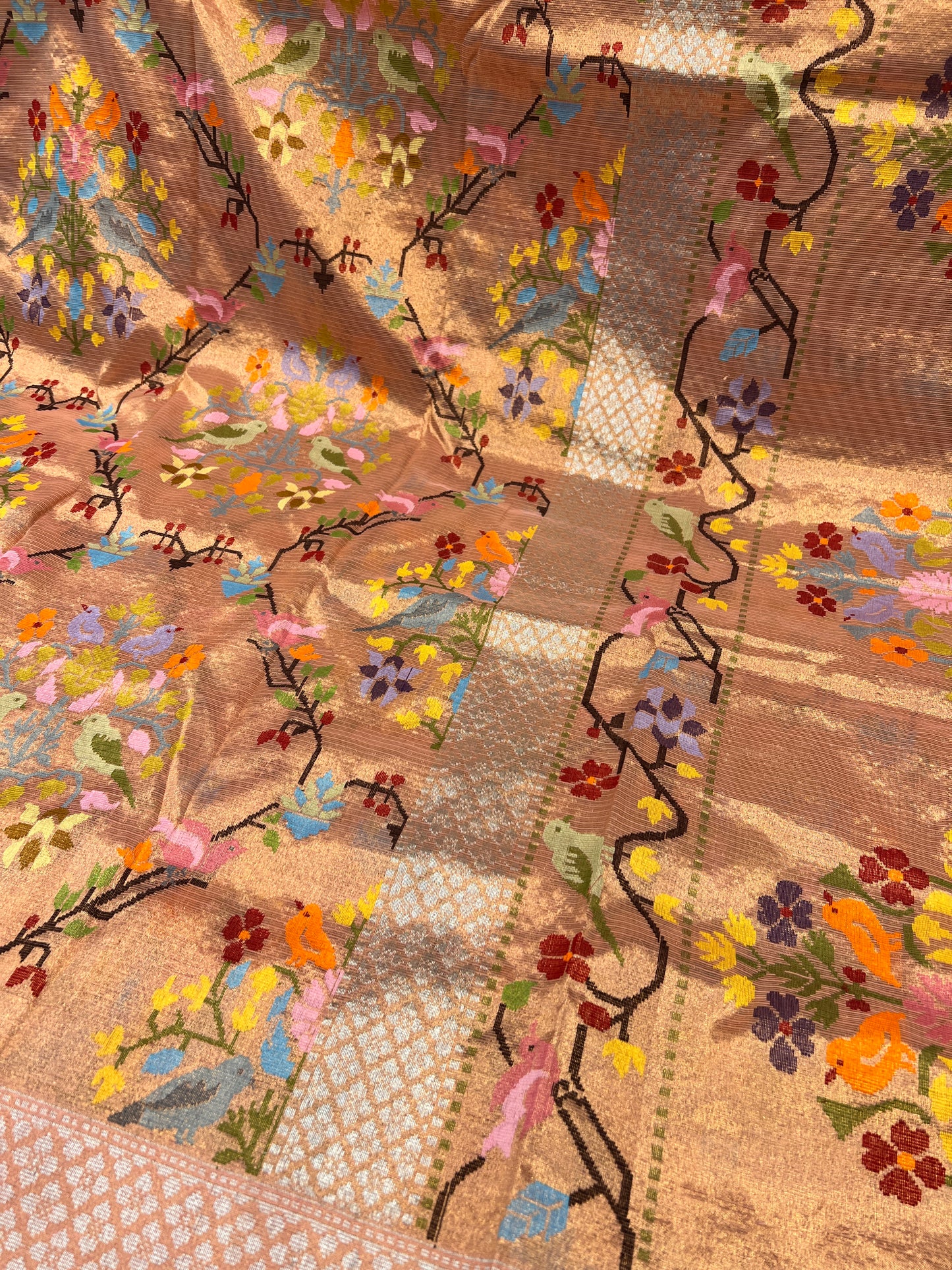 Jamdani Double Tissue Real Zari Kota