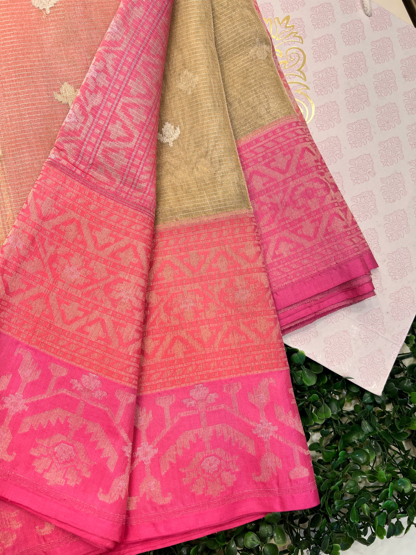 Kora Checks with Silk Border