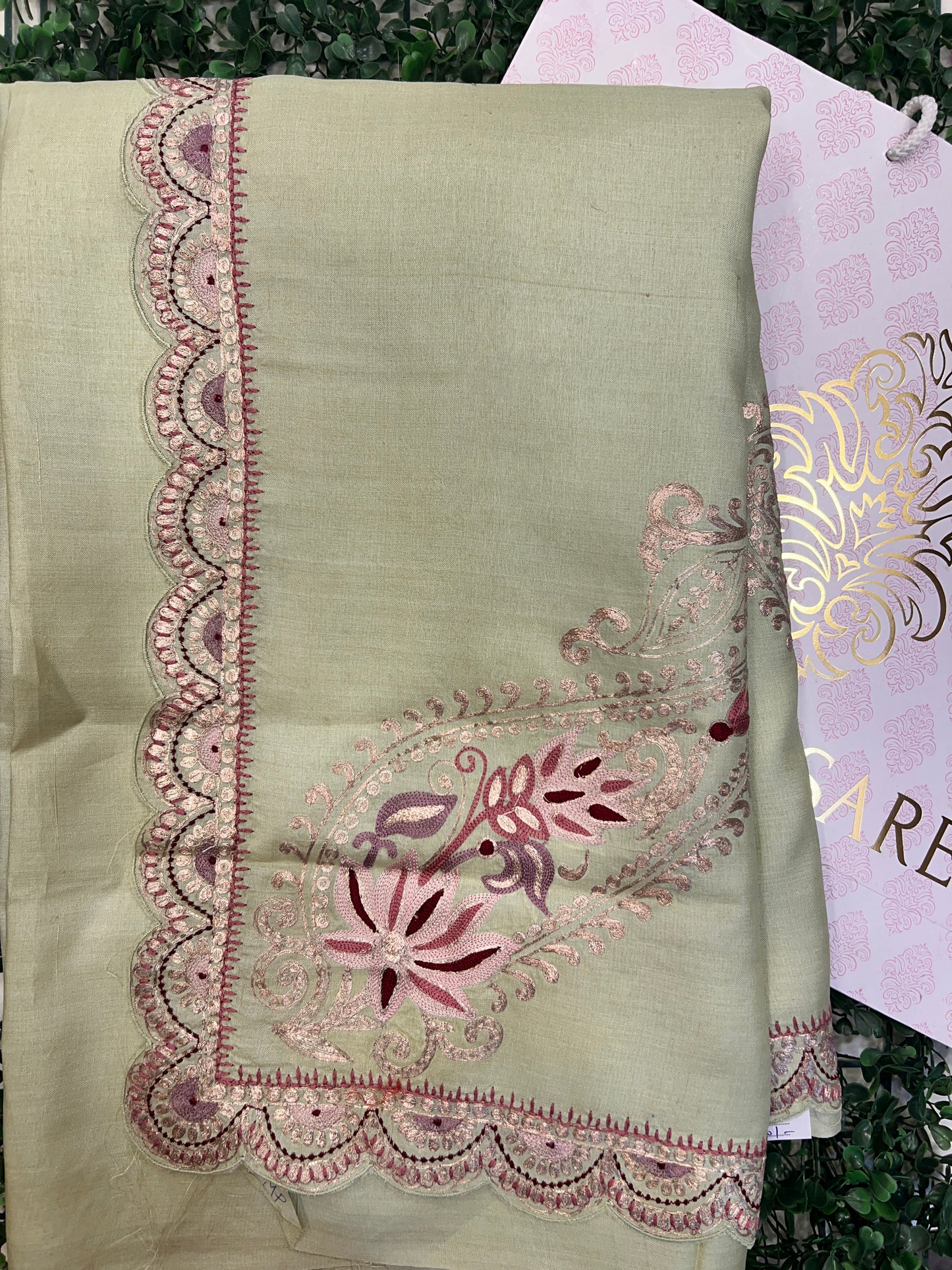 Tussar Party Wear Embroidery