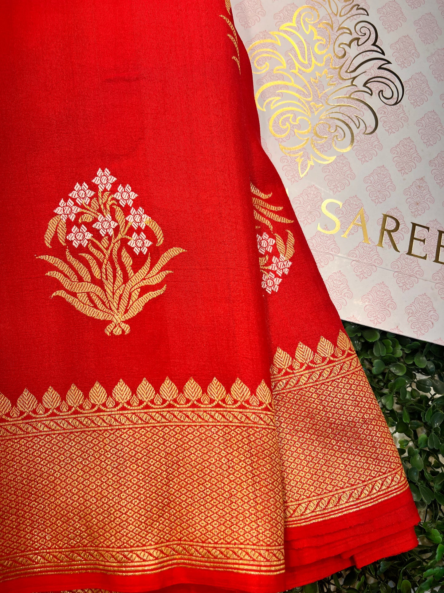 Red Tussar Georgette
