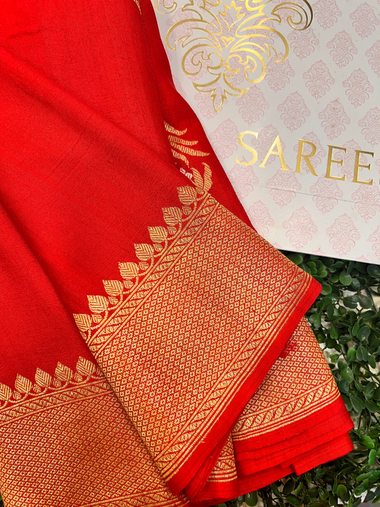 Red Tussar Georgette