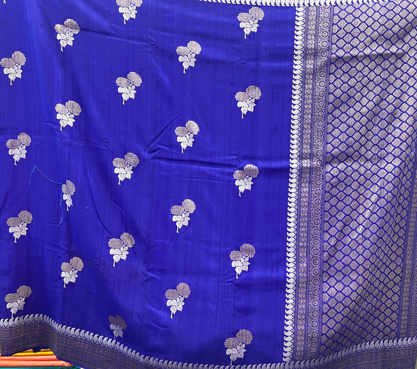 Blue Tussar Georgette