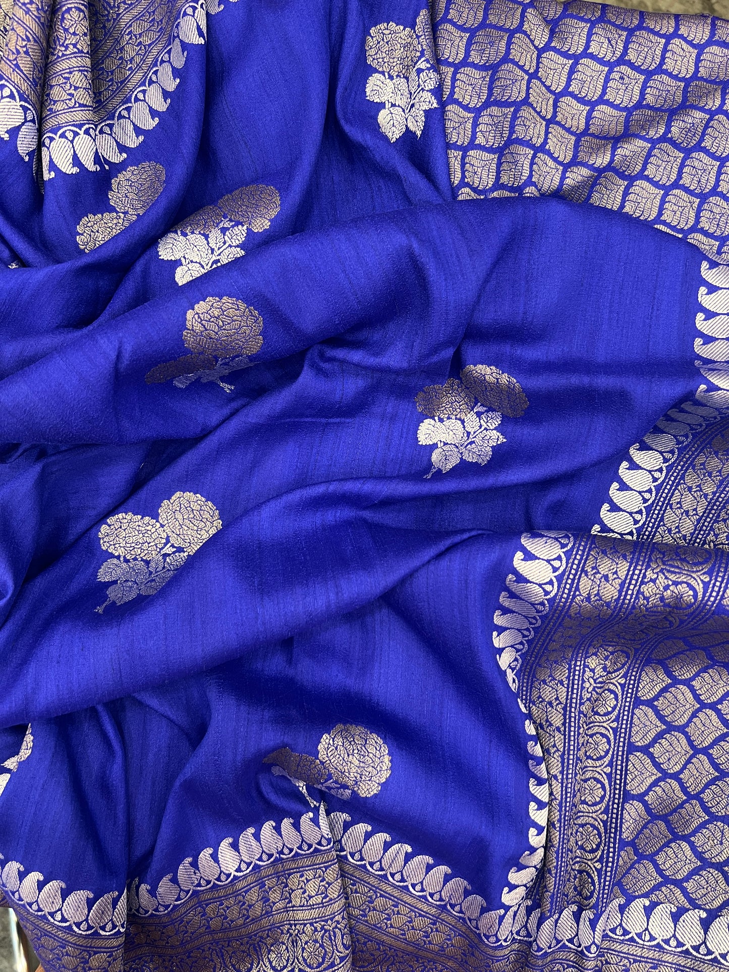 Blue Tussar Georgette
