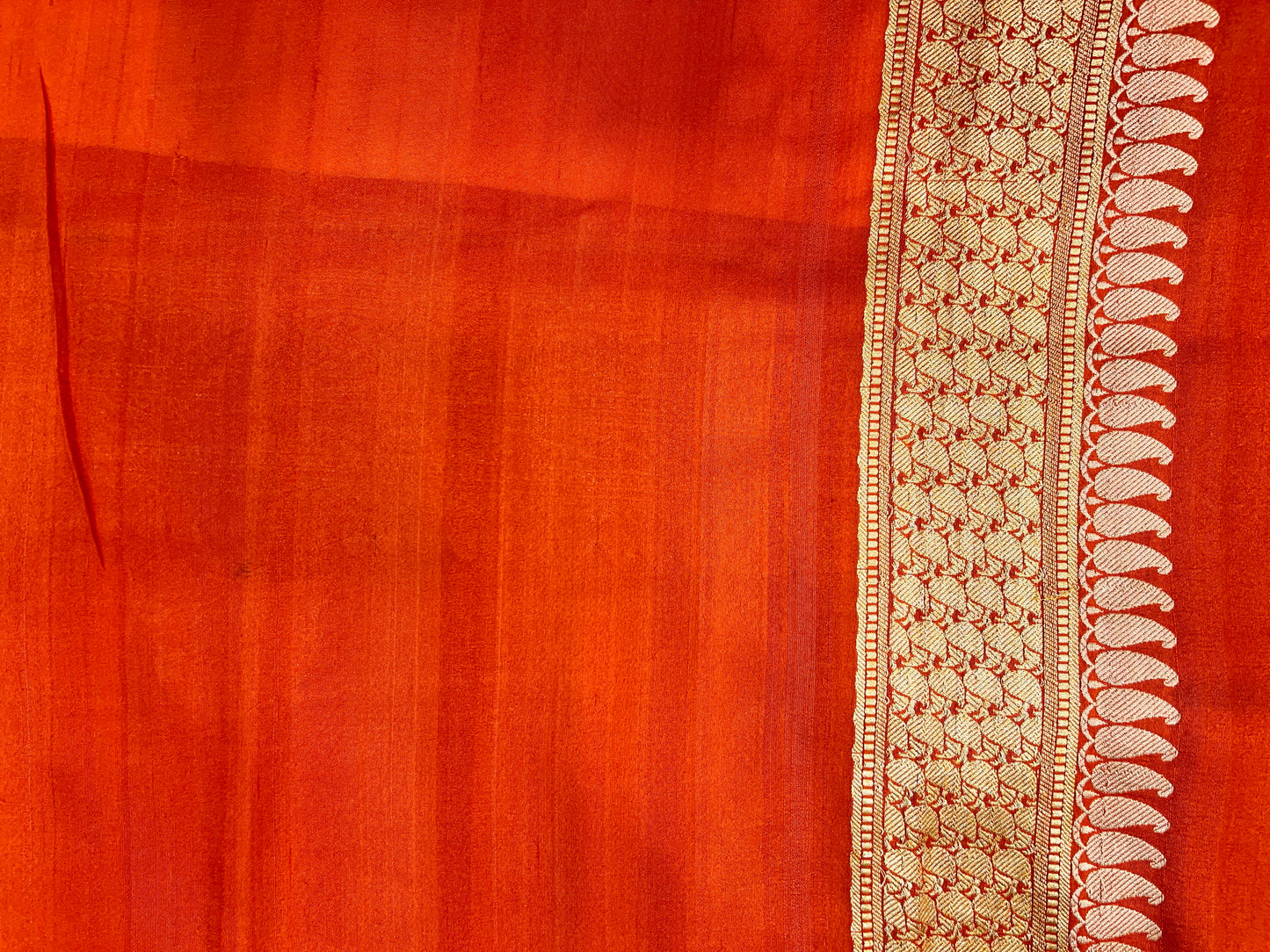 Burnt Orange Tussar Georgette