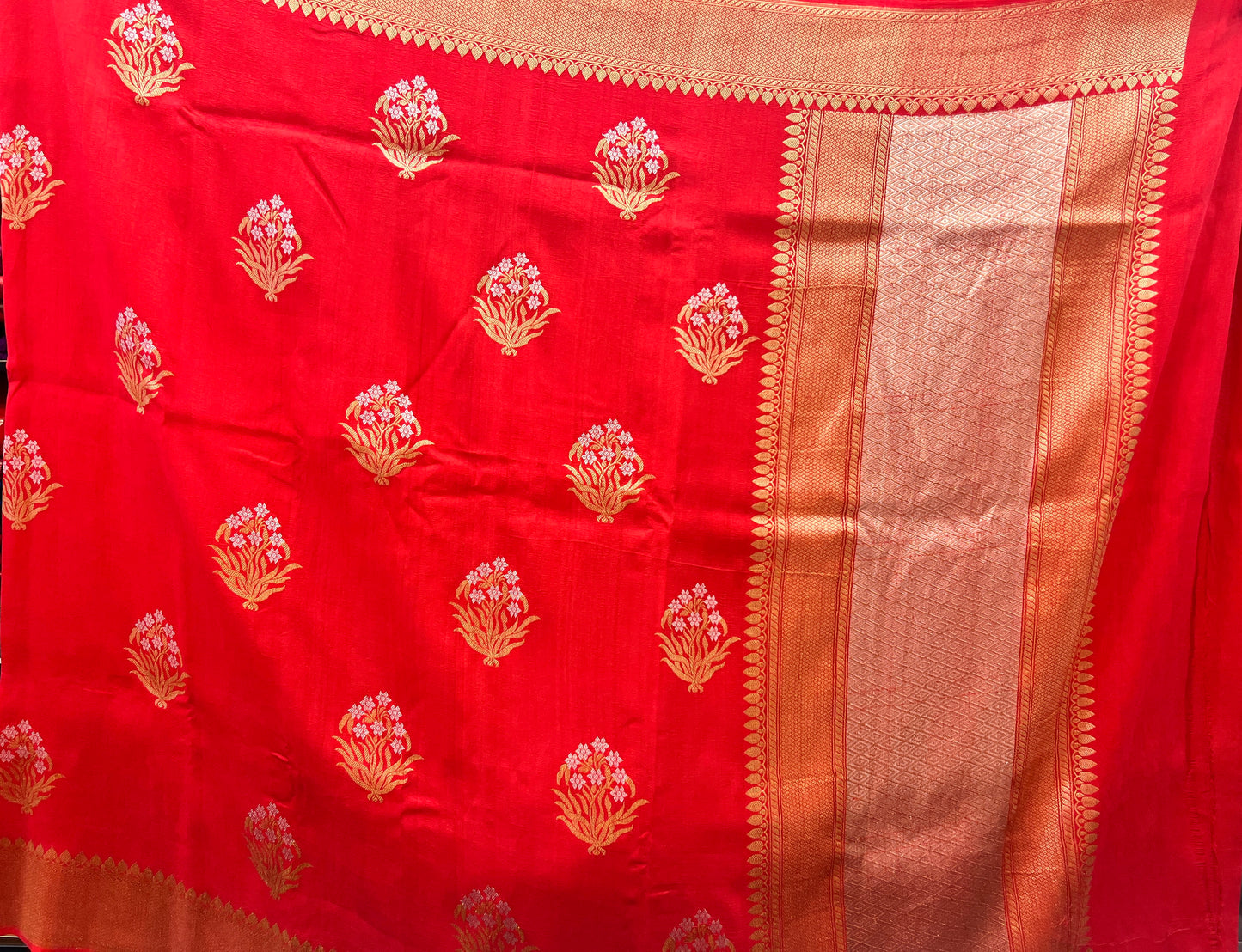 Red Tussar Georgette