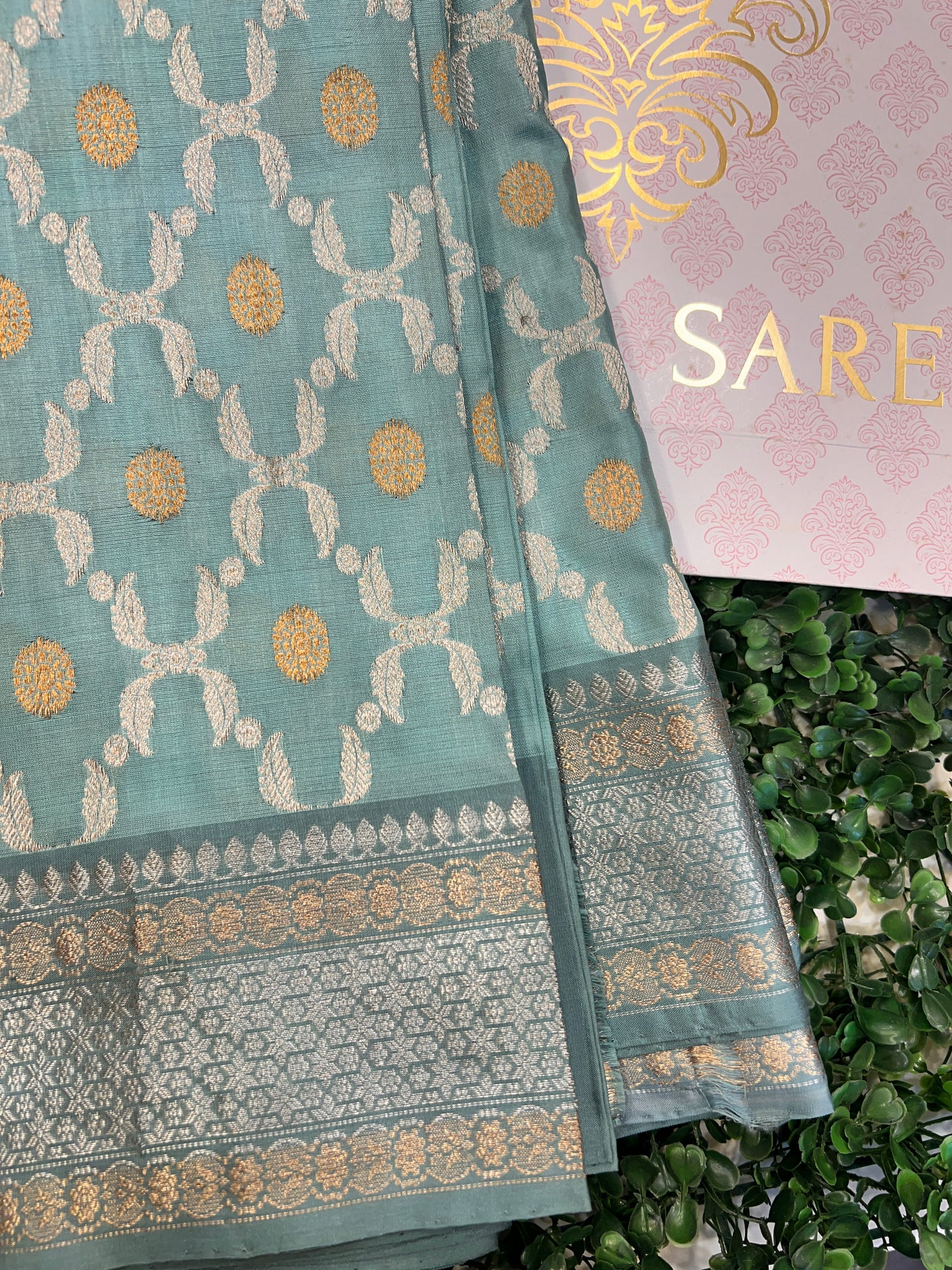 Powder Blue Chanderi Silk