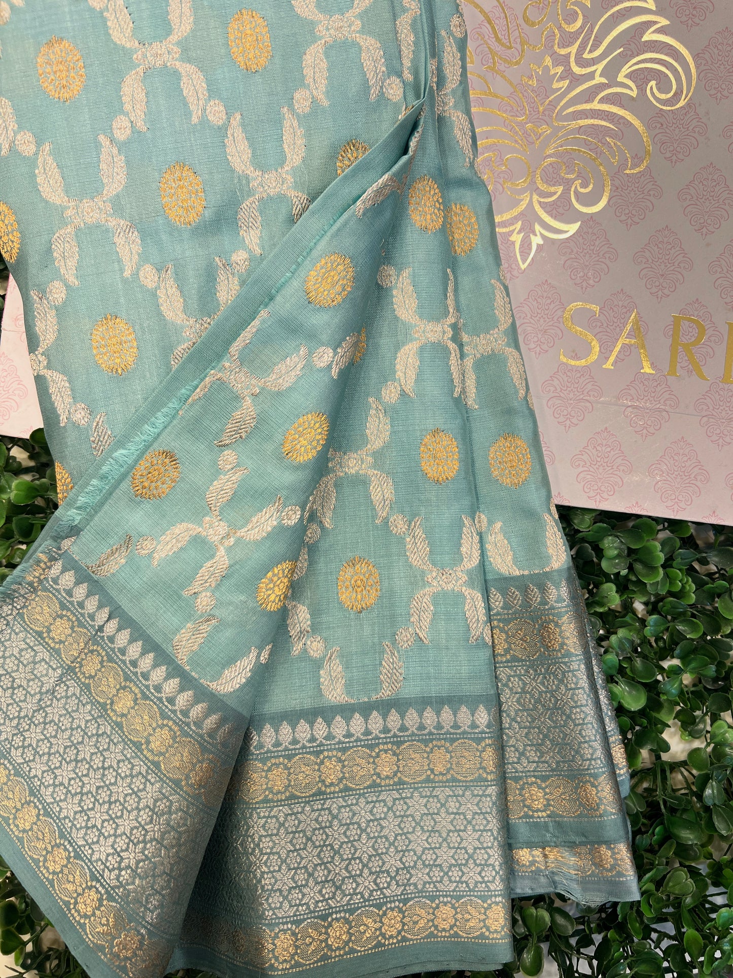 Powder Blue Chanderi Silk
