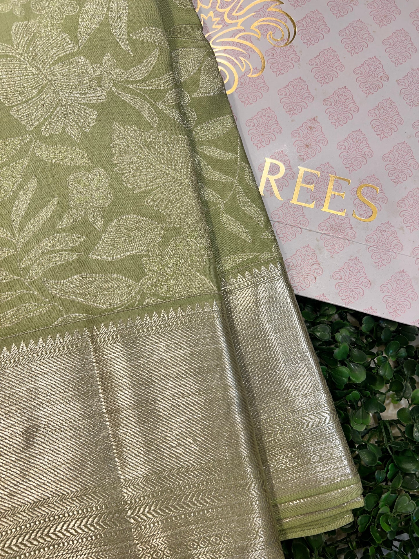 Olive Green Kanjeevaram