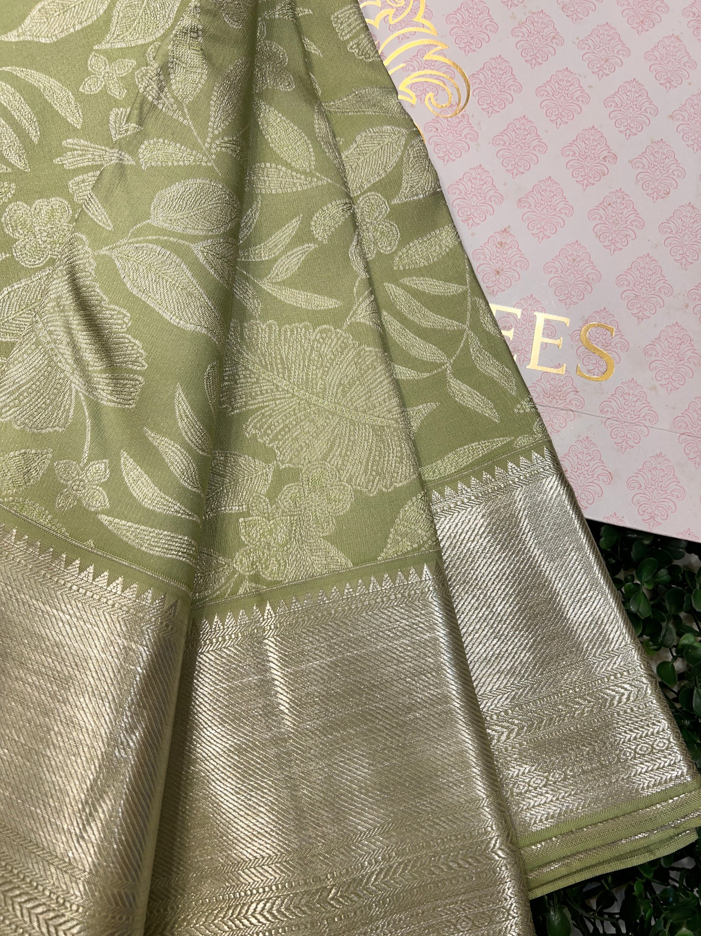 Olive Green Kanjeevaram