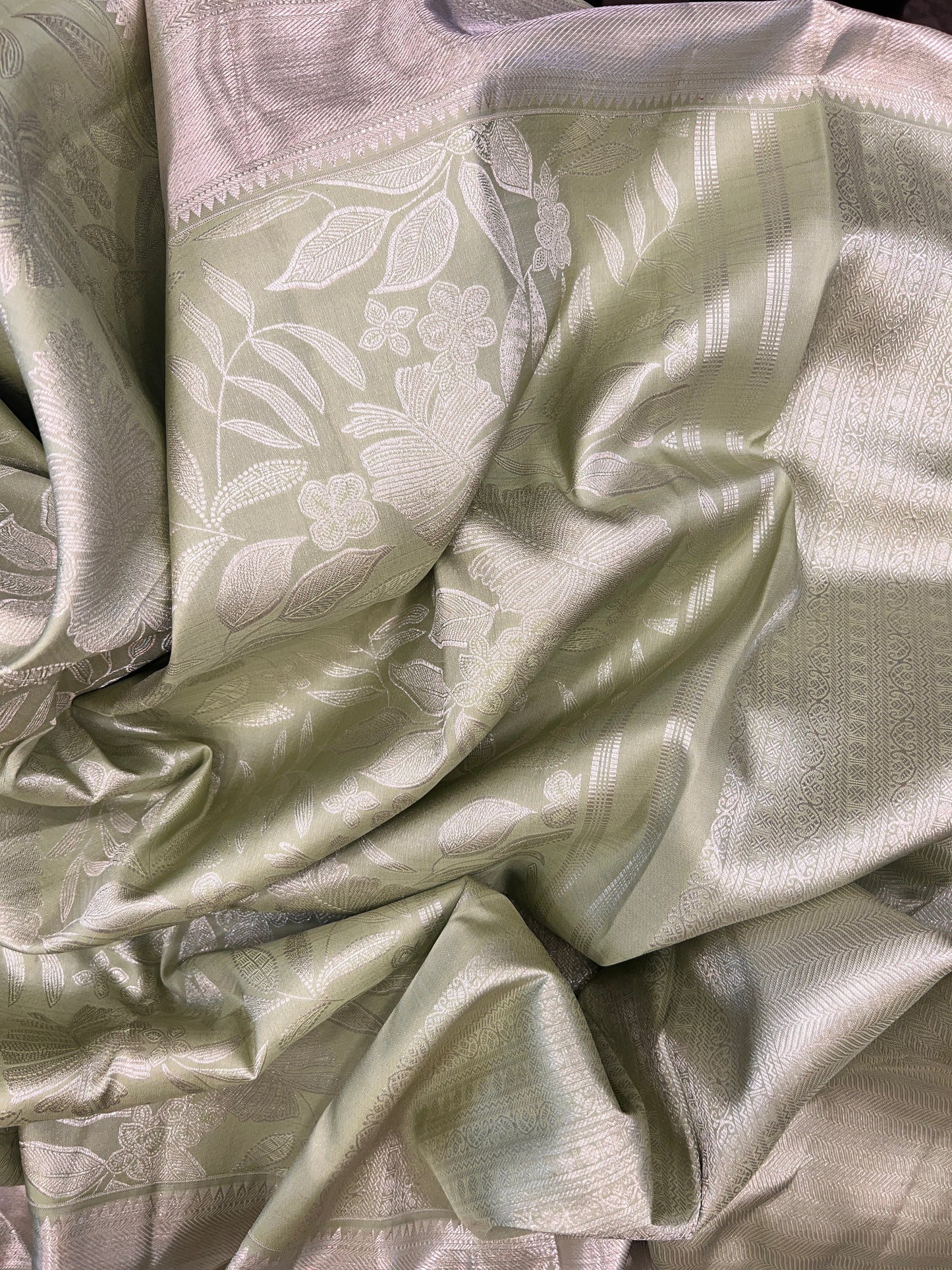 Olive Green Kanjeevaram